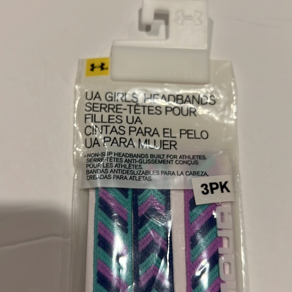 Under Armour Girls Headbands Non-Slip Blue, Purple, Orange, and Pink Bundle - Picture 3 of 11